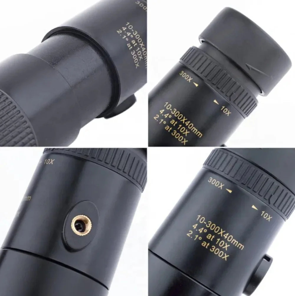 Telescopio Monocular HD de 300x30 Potente con Trípode y Clip para Teléfono